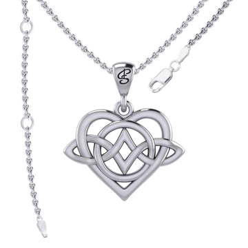 Celtic Symbol of everlasting love Eternal Love Sterling Silver Pendant – Timeless Symbol of Love and Devotion by Peter Stone Jewelry TPD6214 - Jewelry